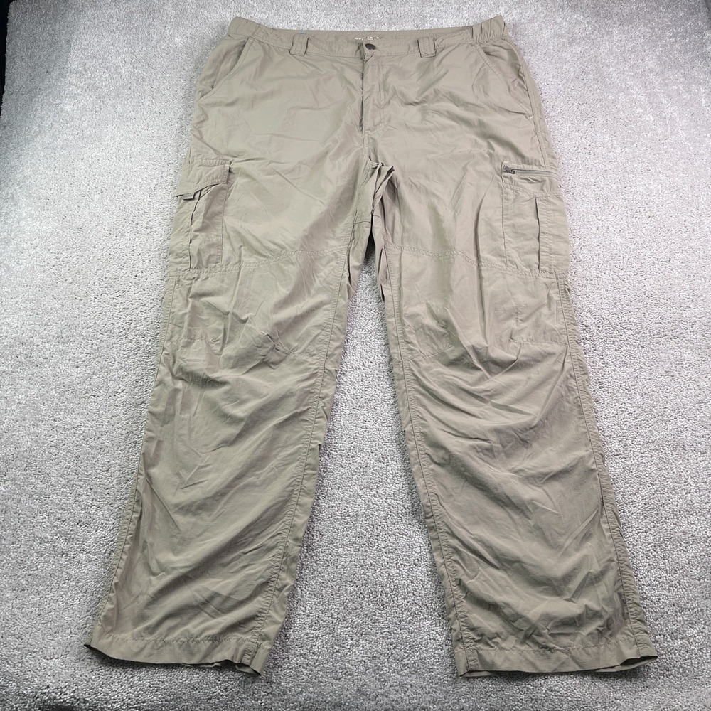 Columbia Cargo Pants Mens 40x32 Tan Cargo Omni‎ Shade Hiking Outdoor Lightweight
